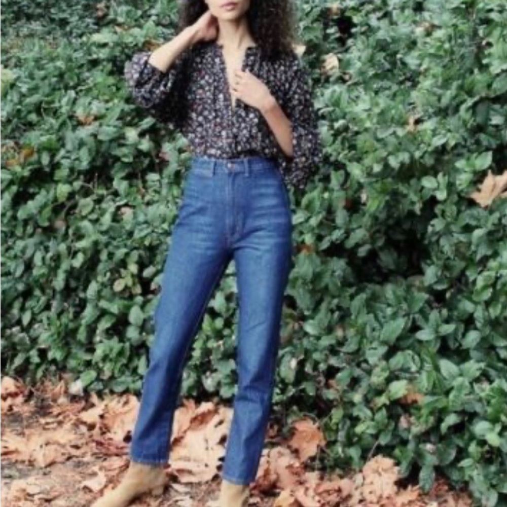 NWT Doen Lena Jeans in Verneuil Wash Sz 28